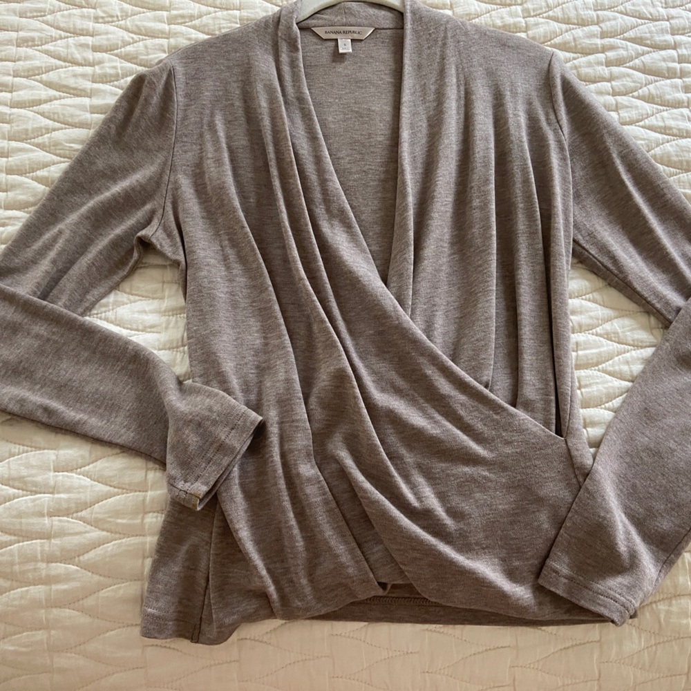 Womens Banana Republic Faux Wrap Top